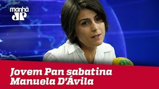 Eleições 2018  Jovem Pan sabatina Manuela DÁvila [upl. by Crin907]