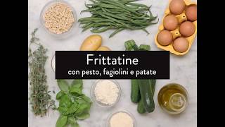 Frittatine con pesto fagiolini e patate  Le Ricette  La Cucina Italiana [upl. by Eirolam]