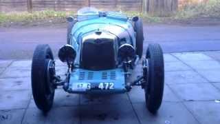 Riley Brooklands 1929 ticking over outside workshop [upl. by Allene]