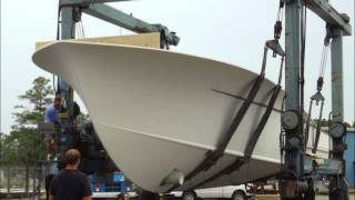 Spencer Yachts hull 172 move to wanchese [upl. by Daria283]