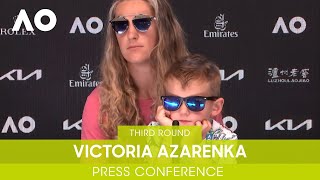 Victoria Azarenka and Sons Shadey Press Conference 3R  Australian Open 2022 [upl. by Anaihk]