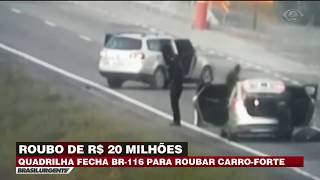 Carroforte é roubado e explodido em rodovia de SP [upl. by Doownelg]