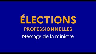 Élections professionnelles 2022  Message de la ministre Sylvie Retailleau [upl. by Scotney944]