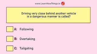 Indian Driving Licence Test Questions amp Answers  Set 212  RTO Exam  Learners License [upl. by Arodnahs179]