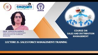 Lecture 25  Sales Force Management Training [upl. by Tuckie639]