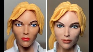 Repainting old Marvel Legends Sharon Carter before Face Printing [upl. by Duval]