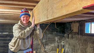 Restoring A 7000 Mansion Rebuilding Basement Beams [upl. by Ariuqahs]