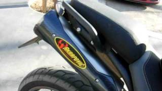 Yamaha MT03 Akrapovic exhaust without dbkiller [upl. by Eugen]