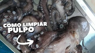 Como limpiar un pulpo pulpo fish pescadofresco [upl. by Tonina]