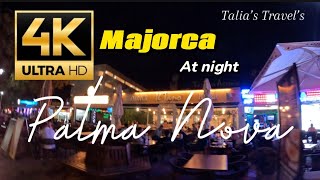 PALMA NOVA AT NIGHT all bars and restaurants October [upl. by Nahtam]