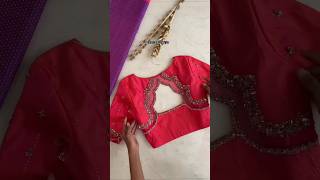 Beautiful bridal blouse designblouse fashion latestbackneck saree shorts [upl. by Naarah]