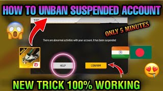 How To Recover Free Fire Suspended Account  FF Suspended id Recover 100  FreeFire id Unban Trick [upl. by Noelle]