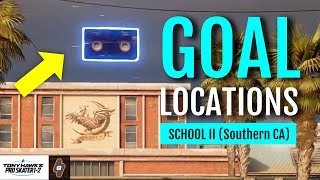 School II Goal Locations Hall Passes Bells SKATE Secret Tape V Mark  THPS12 [upl. by Brenna]