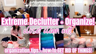 EXTREME Closet Clean Declutter Organize Bedroom Organization and Decor Makeover 2024 [upl. by Eladnor]