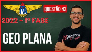 ITA 2022  Questão 42  Primeira Fase  Resolução Matemática  Geometria Plana [upl. by Emina]