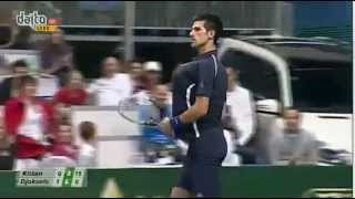 Novak Djokovic Imitates Serena Williamsthe best one ever [upl. by Mayda]