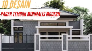 10 Desain Pagar Tembok Minimalis Modern [upl. by Roti62]