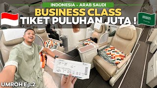 UMROH Ep2  PENGALAMAN PERTAMA NAIK PESAWAT BUSINESS CLASS ‼️ Indonesia 🇮🇩  Arab Saudi 🇸🇦 [upl. by Enneiviv10]