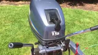 Yamaha 15hp 2 stroke outboard engine [upl. by Raines]