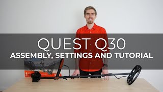 Quest Q30 Metal Detector Assembly settings and tutorial [upl. by Aliuqa]