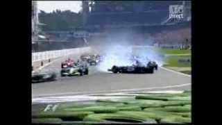 F1 2003  German Grand Prix  Crash Kimi Raikkonen on start [upl. by Betteann227]