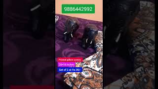 pair of printed pillow covers Rs99 whatsaps number9886442992 pillowcover shorts youtubeshorts [upl. by Milks346]