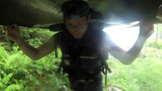 Portaging a Grumman Canoe Go Pro [upl. by Htiduy]