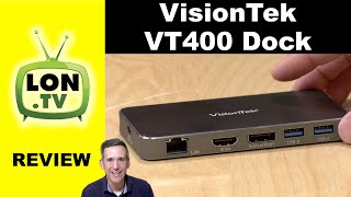 Visiontek VT400 Dual Display USBC Dock  Hub  Versatile for Desktop and Portable Use [upl. by Akissej390]