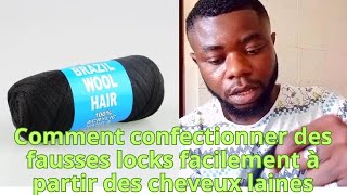 COMMENT CONFECTIONNER DES FAUSSE LOCKS À PARTIR DES CHEVEUX LAINES [upl. by Enyleve]