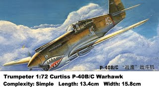 Trumpeter 172 Curtiss P40BC Warhawk Kit Review [upl. by Mou]