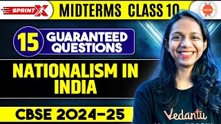 Nationalism in India Class 10 Important Questions  15 Guaranteed Questions for MidtermHalfYearly [upl. by Heywood]