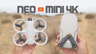 BATTLE OF THE CHEAPEST DJI Neo vs Mini 4k [upl. by Fotinas]