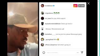 KODAK BLACK FIRST IG LIVE SINCE BEING RELEASED FROM JAIL 031624 [upl. by Aryahay940]