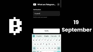 What are Telegram Mini Apps Blum Verification Code 19 September  Blum What are Telegram Mini Apps [upl. by Ayekin945]