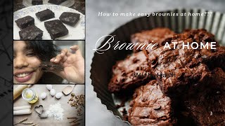 Chewy cakey brownies recipe in Telugu brownie cooking vlogs telugu trending explore [upl. by Navy]