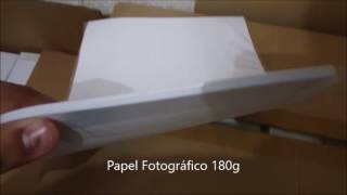 Papel Fotográfico 180g  Brilhoso [upl. by Grishilda]