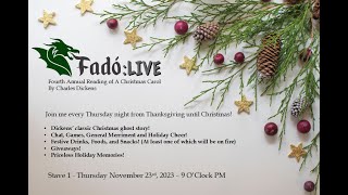 Fadó LIVE  A Christmas Carol 2023  Stave 3 [upl. by Nirihs]