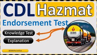 HazMat Endorsement Test 2023 CDL Hazardous Material Knowledge Practice Test Part 3 [upl. by Kendrick]