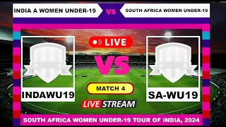 India A Women Under19 vs South Africa Women Under19 T20 Live Cricket  English Commentary [upl. by Morice]