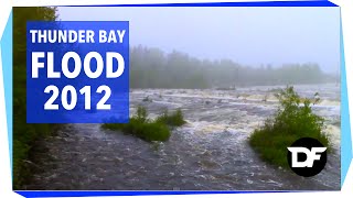 Boulevard Lake Dam during Thunder Bay Flood 2012 [upl. by Banky]