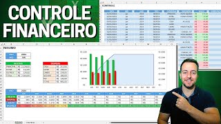 Como Fazer Planilha de Controle Financeiro no Excel com Gráfico [upl. by Mariejeanne]