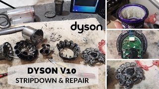 Dyson V10Broken cordless Dyson V10  Stripdown Repair and a filthy interior Stripdown howto [upl. by Nilyam]