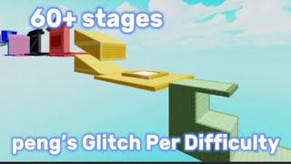 Pengs glitch per difficulty chart obby 31  44 Part2 [upl. by Haorbed615]