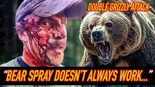 Mother grizzly attacks Montana man twice  quotBear spray doesnt always workquot  Todd Orr [upl. by Einnil365]