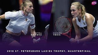 Petra Kvitova vs Donna Vekic  2019 St Petersburg Ladies Trophy Quarterfinal [upl. by Avrom]