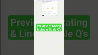 Previewing the Rating amp Linear scale Questions of the Google form [upl. by An]