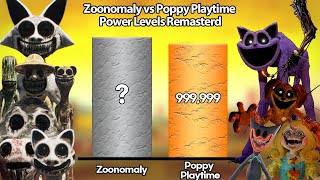 Zoonomaly VS Poppy Playtime POWER LEVELS 🔥 Comparison [upl. by Yraek995]