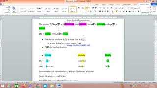 First Year Affricate Sounds Nasal Sounds and their distribution [upl. by Cele194]