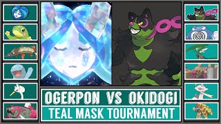 Semifinal WELLSPRING OGERPON vs OKIDOGI  The Teal Mask Pokémon Tournament Battle 5 [upl. by Gregrory]