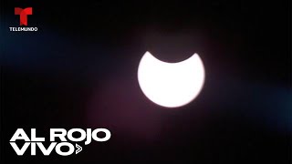 Eclipse solar en Edzná Estado de Campeche México  Al Rojo Vivo  Telemundo [upl. by Odidnac]